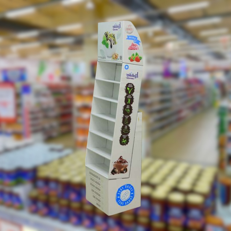 Custom Cardboard Merchandising Floor Display with Base-Holidaypac