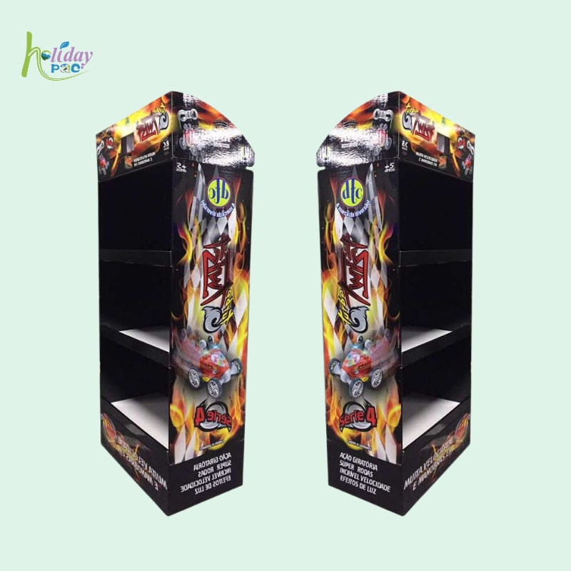Custom Cardboard Floor Point of Sale Display Stand for Toy Car-Holidaypac