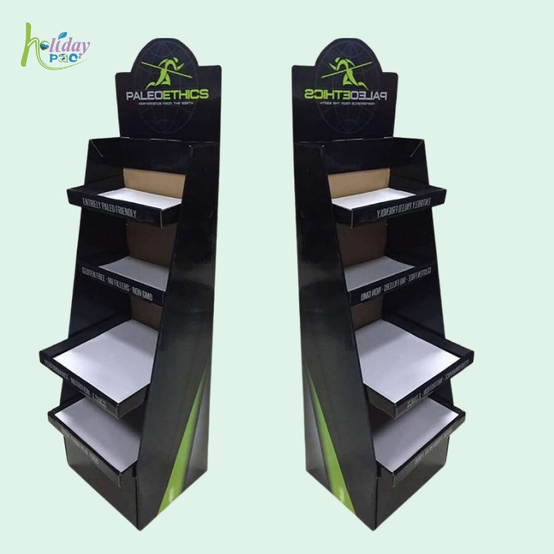 Cardboard Modular Tray Floor Display for Fitness Food-Holidaypac