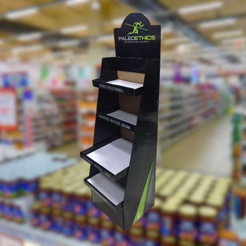Cardboard Modular Tray Floor Display for Fitness Food-Holidaypac