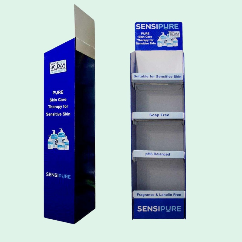 Custom POP Retail Floor Displays for Skincare-Holidaypac