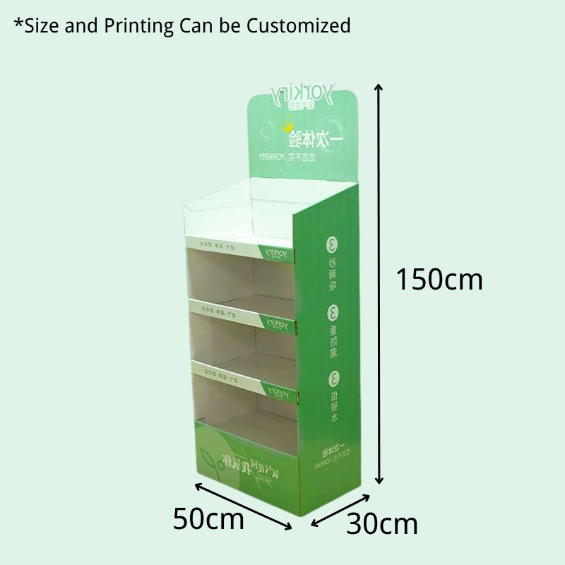 Custom Corrugated Floor Carton Display Stand for Sanitary Napkin-Holidaypac