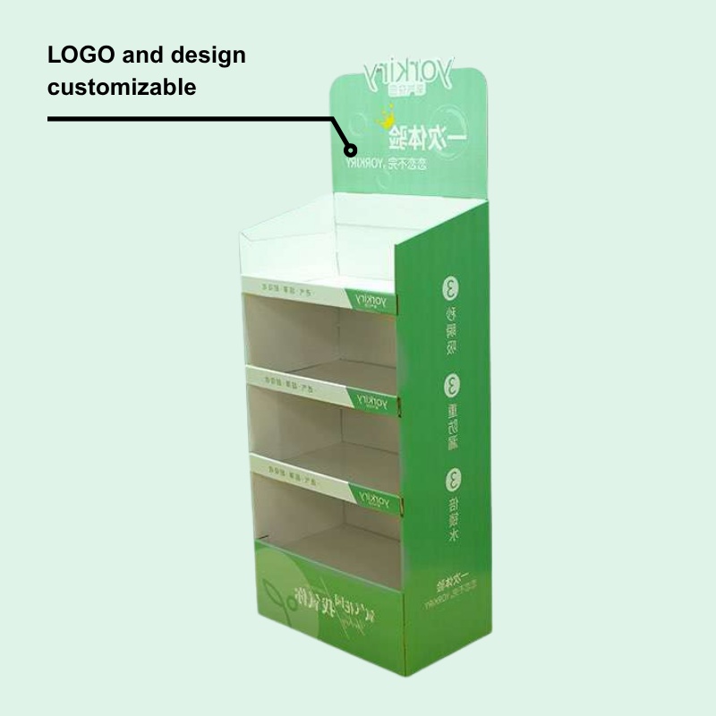 Custom Corrugated Floor Carton Display Stand for Sanitary Napkin-Holidaypac