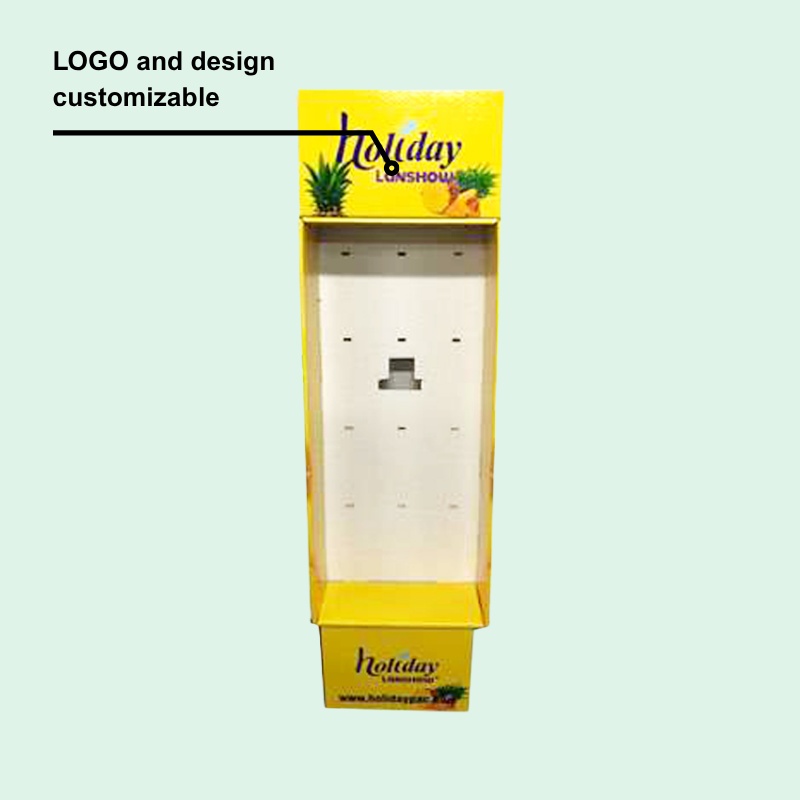 Custom Cardboard FSDU Floor Display With Base and Hook for Fruits Product-Holidaypac