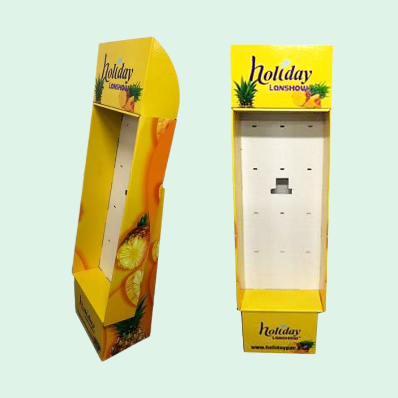Custom Cardboard FSDU Floor Display With Base and Hook for Fruits Product-Holidaypac