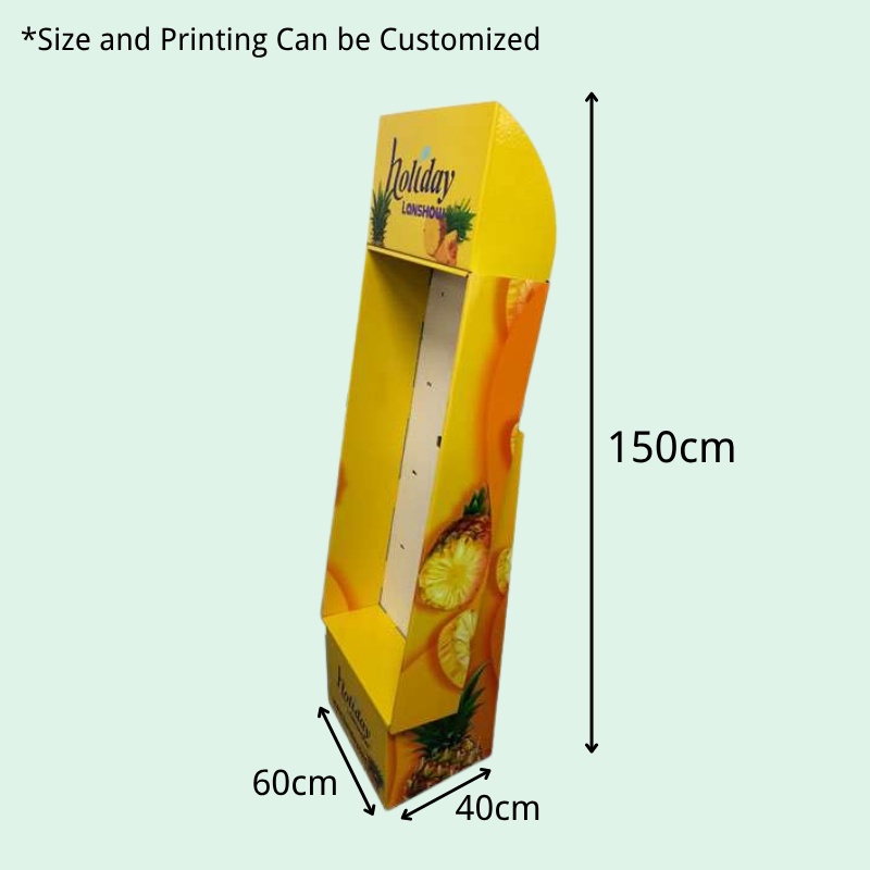 Custom Cardboard FSDU Floor Display With Base and Hook for Fruits Product-Holidaypac