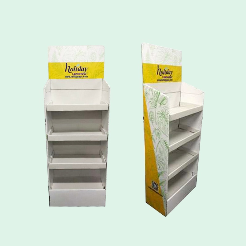 Custom Retail Corrugated POP Shippers Display with 4 Shelves -Holidaypac