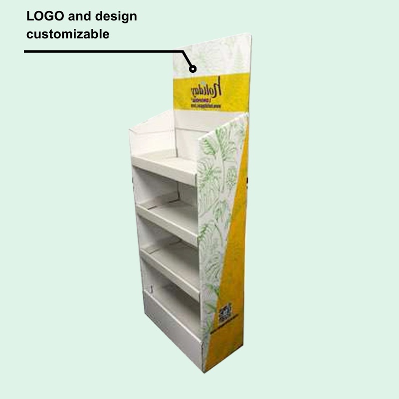Custom Retail Corrugated POP Shippers Display with 4 Shelves -Holidaypac