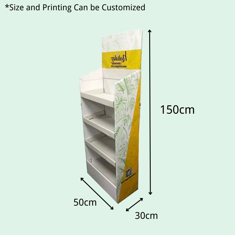 Custom Retail Corrugated POP Shippers Display with 4 Shelves -Holidaypac