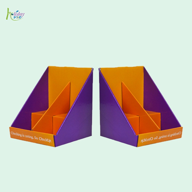 Corrugated Counter Top Display Boxes with 4 Dividers for Pet Food-Holidaypac