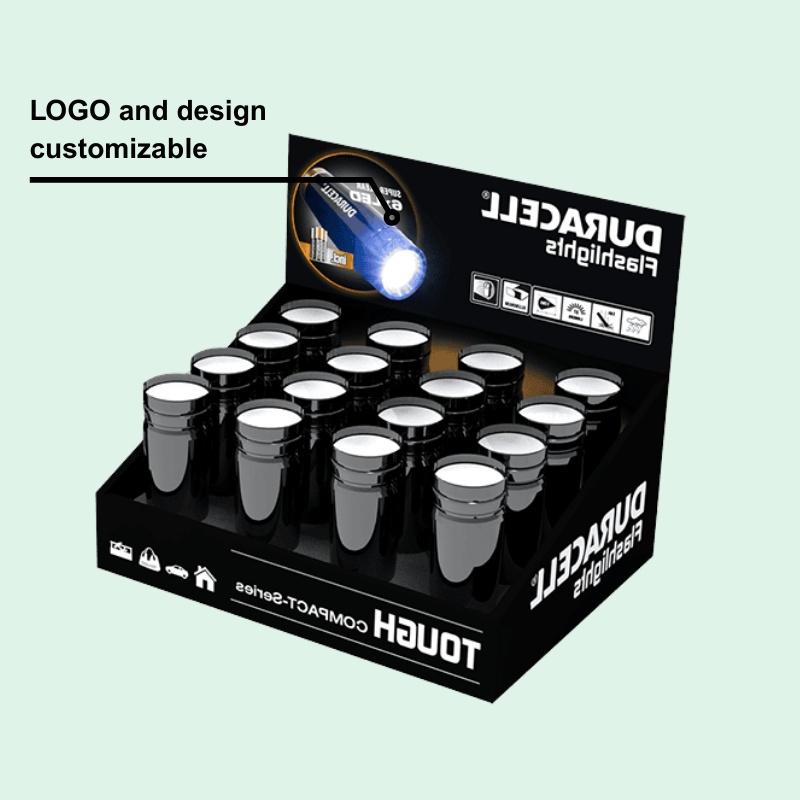 Custom Design Cardboard Retail Counter Displays For Flashlight - Holidaypac