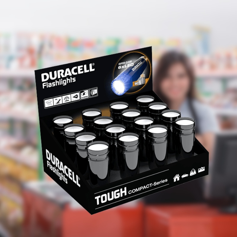 Custom Design Cardboard Retail Counter Displays For Flashlight - Holidaypac