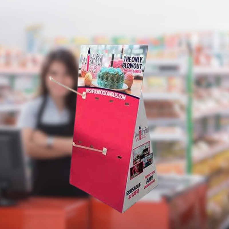 Custom High Quality Countertop Cardboard Display with Hook-Holidaypac