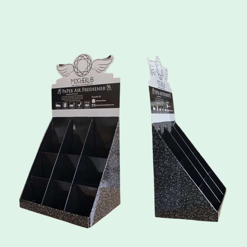 Custom Countertop Cardboard Display with Multiple Divider and Header for Air Freshener-Holidaypac