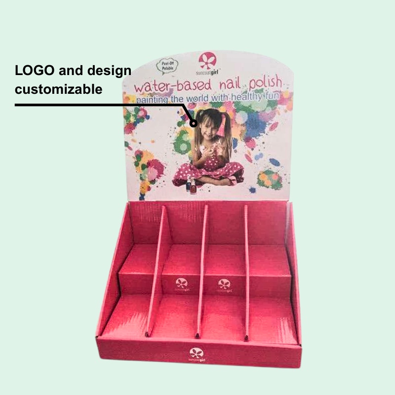 Custom Nail Polish Cardboard Counter Display with 8 Cells-Holidaypac