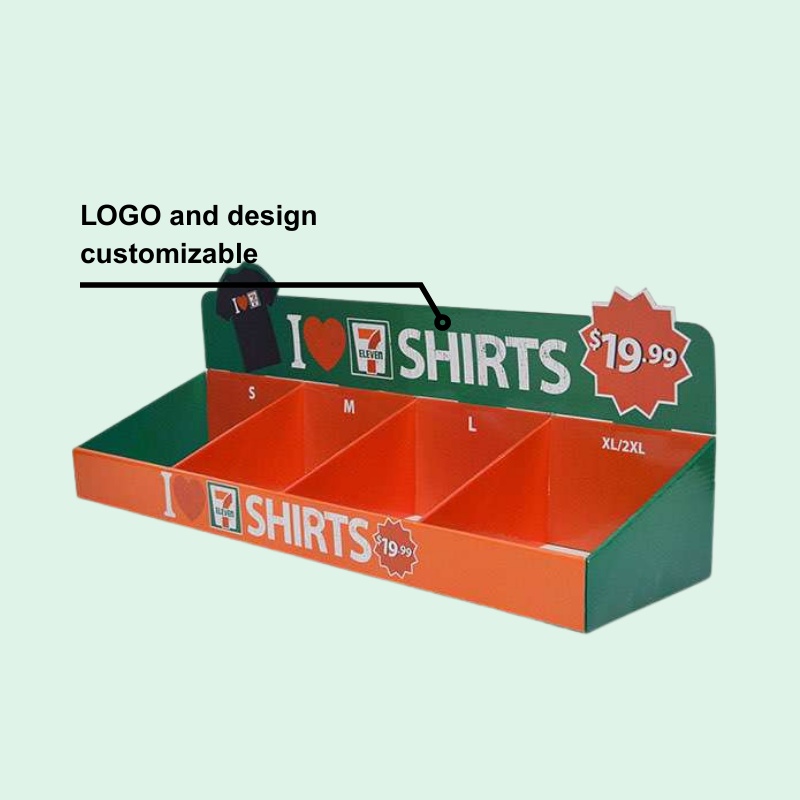 Factory Supplier 711 Cardboard Countertop Display Stand for T-shirt-Holidaypac