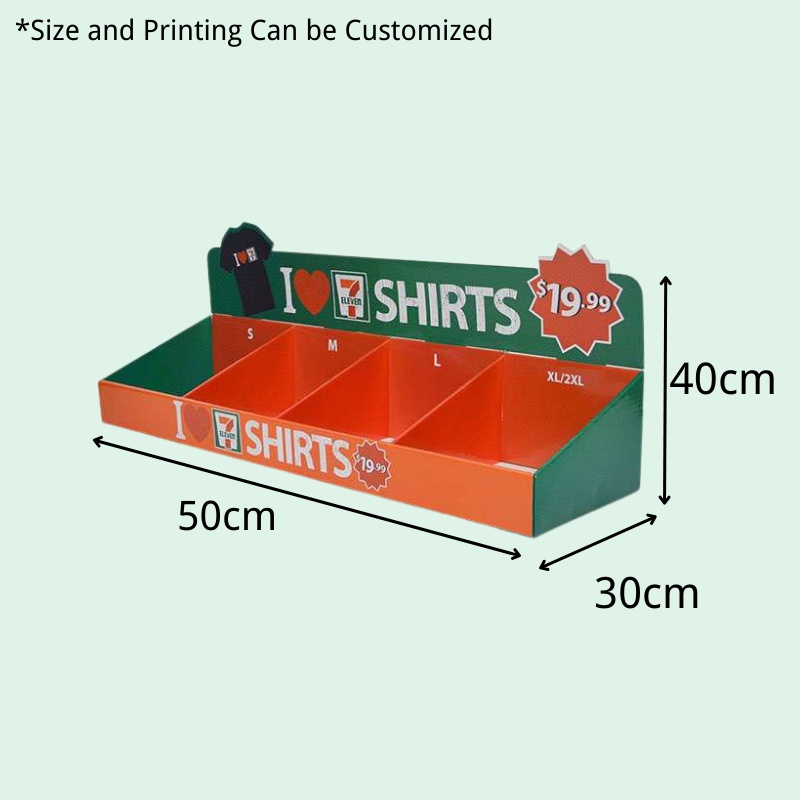 Factory Supplier 711 Cardboard Countertop Display Stand for T-shirt-Holidaypac
