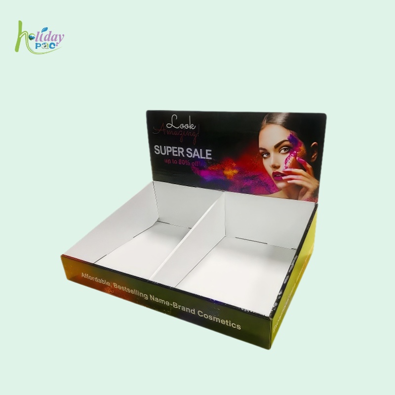 Custom Cosmetic Cardboard Small Template Pop Up Display Boxes-Holidaypac