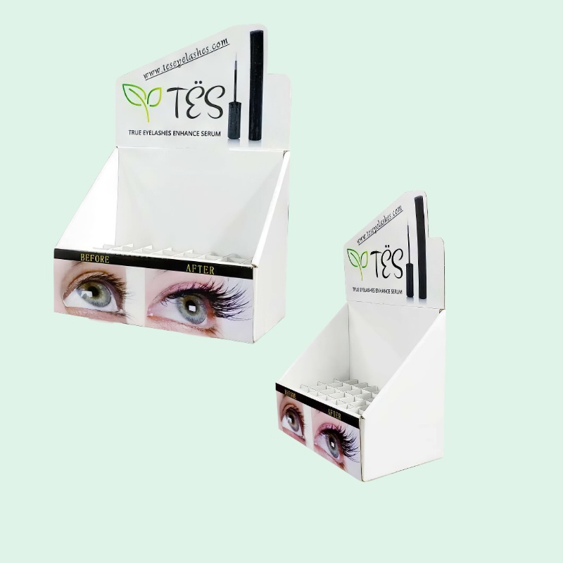 Custom POP Corrugated Counter Display for eyelash brush with Hole Insert-Holidaypac