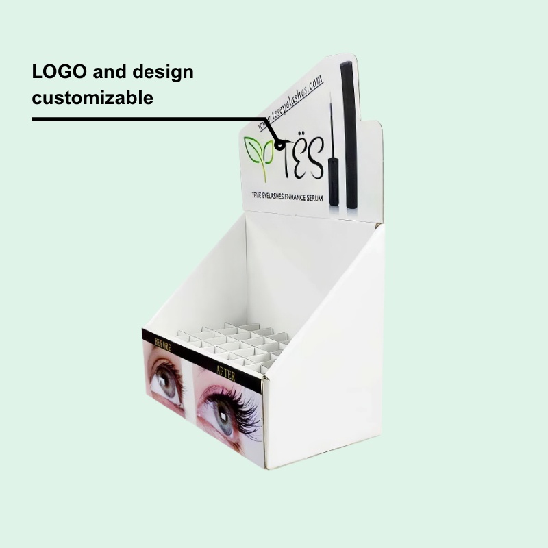 Custom POP Corrugated Counter Display for eyelash brush with Hole Insert-Holidaypac