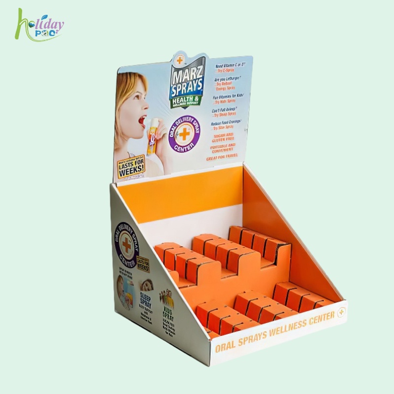 Custom Breath Freshener Counter Display Unit with Divider-Holidaypac