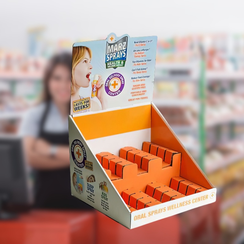 Custom Breath Freshener Counter Display Unit with Divider-Holidaypac