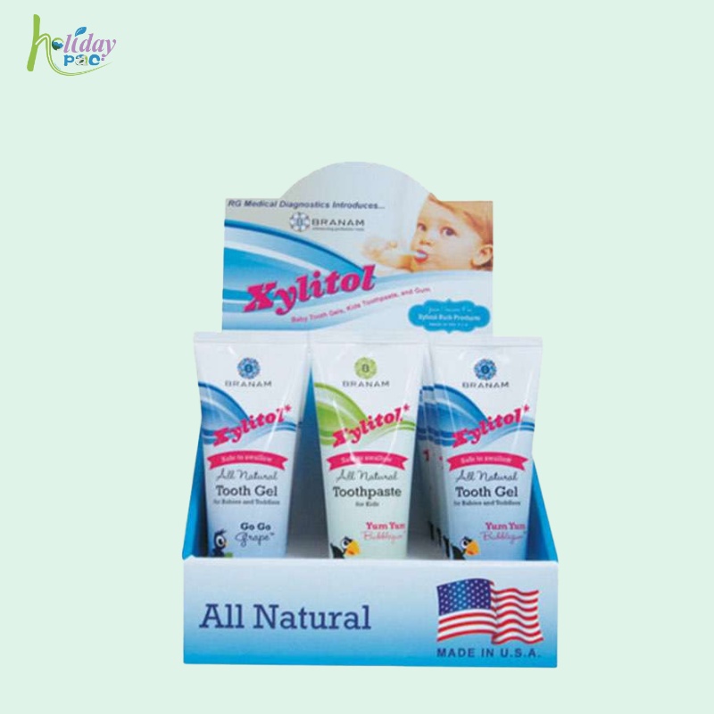 Custom Advertising Cardboard Counter Top Display for Toothpaste-Holidaypac