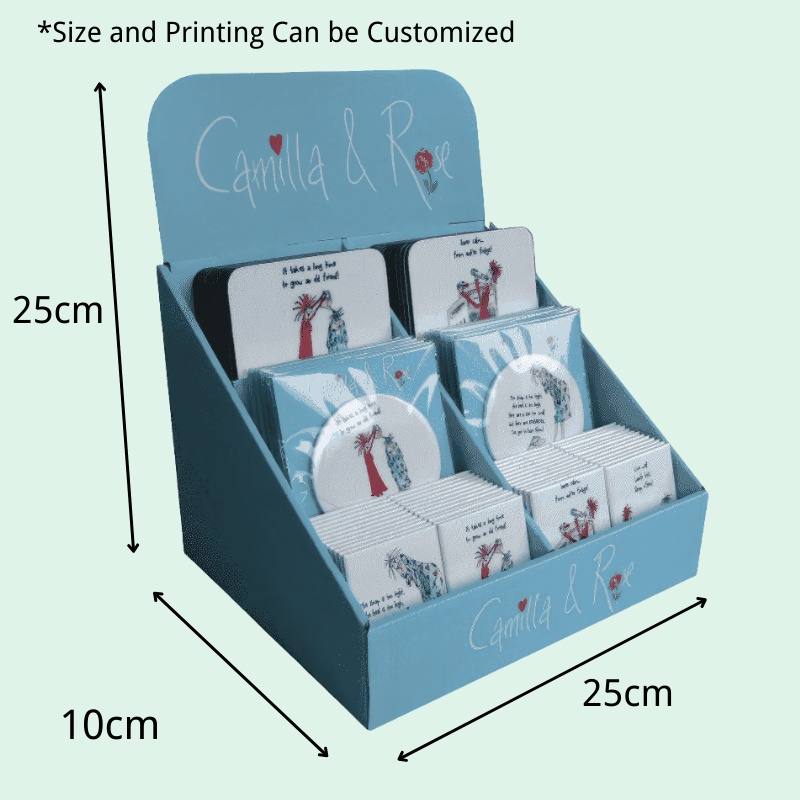 Factory Supplier Table Top Display Box with 6 Dividers for Greeting Cards - Holidaypac