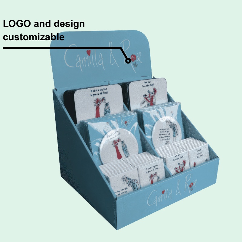 Factory Supplier Table Top Display Box with 6 Dividers for Greeting Cards - Holidaypac