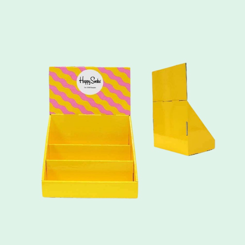 Wholesale Custom LOGO Size PDQ Cardboard Display Desktop Paper Shelf Corrugated Paper Display Stand - Holidaypac