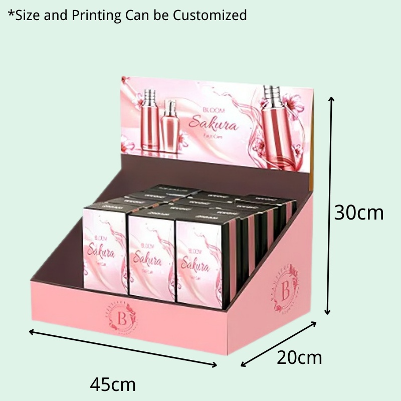 Custom Cosmetic Retail Cardboard Counter Display for Facial Care Products with Hole Insert-Holidaypac