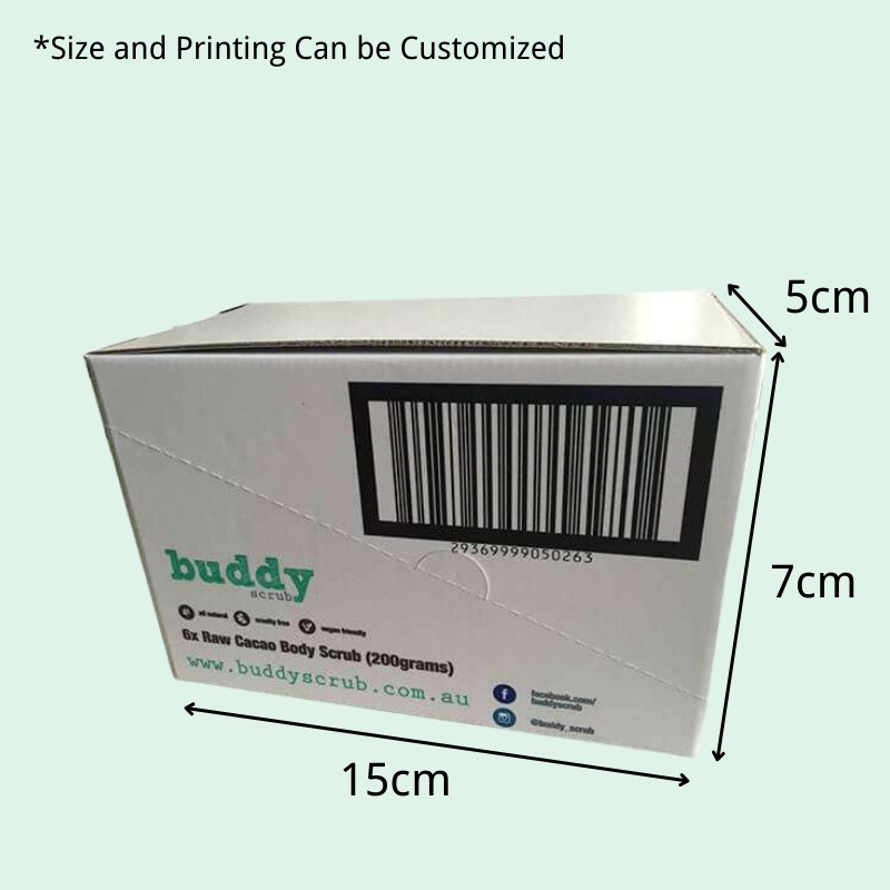 Custom Skincare Cardboard Counter Display for Raw Cacao Scrub with Product Details-Holidaypac