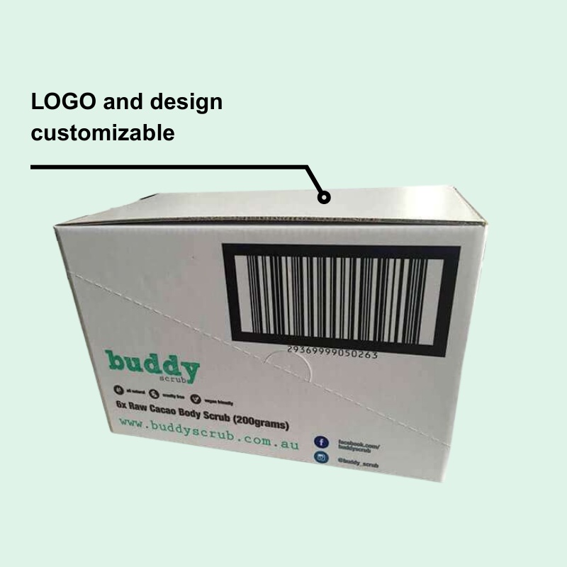 Custom Skincare Cardboard Counter Display for Raw Cacao Scrub with Product Details-Holidaypac