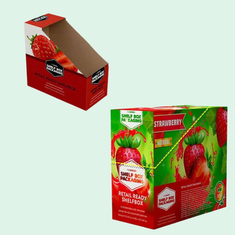 Custom Tear Off Box for Shipping Strawberries-Holidaypac