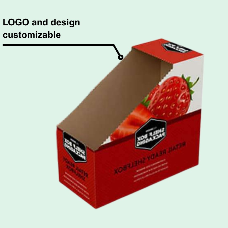 Custom Tear Off Box for Shipping Strawberries-Holidaypac
