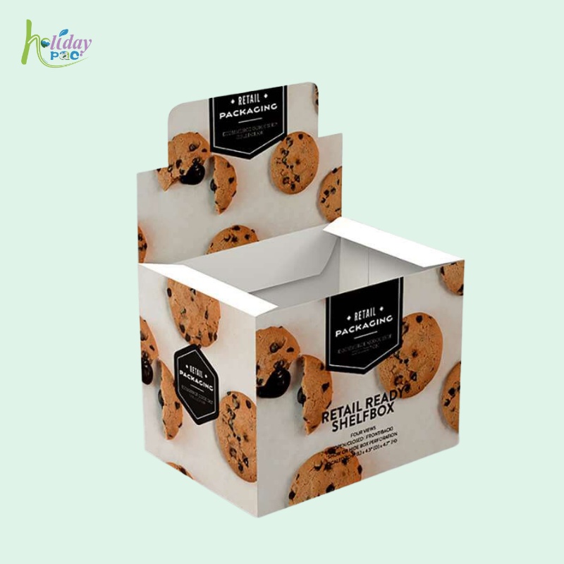 Custom Food Merchandising Tear Off Display Box for Cookies-Holidaypac