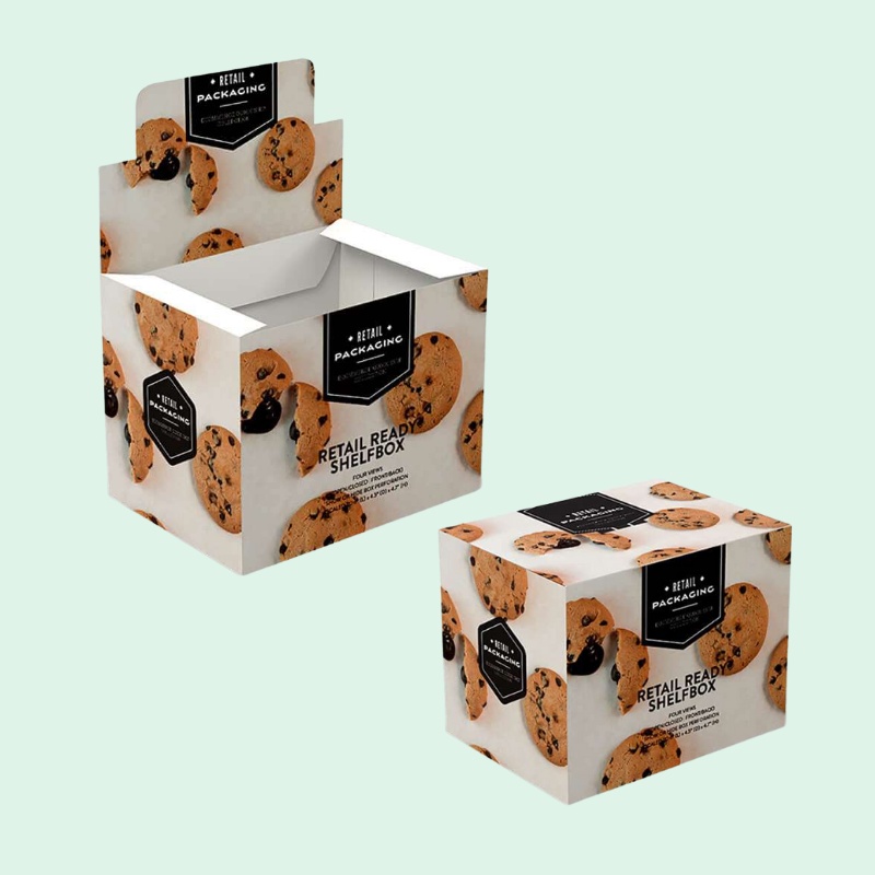 Custom Food Merchandising Tear Off Display Box for Cookies-Holidaypac