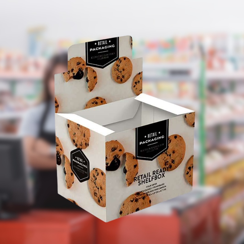 Custom Food Merchandising Tear Off Display Box for Cookies-Holidaypac