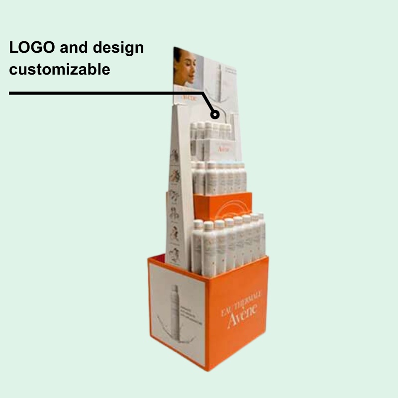 Custom Cosmetics Pallet Display for Lipsticks with Tiered Shelves-Holidaypac