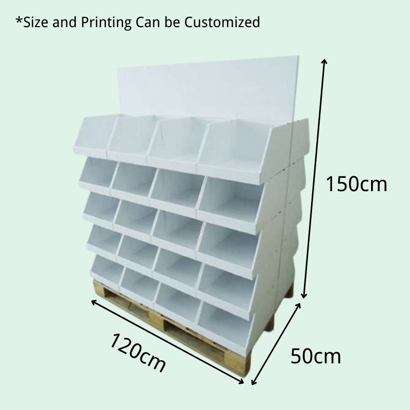 Custom 2-Sided Cardboard Full Pallet Display Box for Stationery-Holidaypac