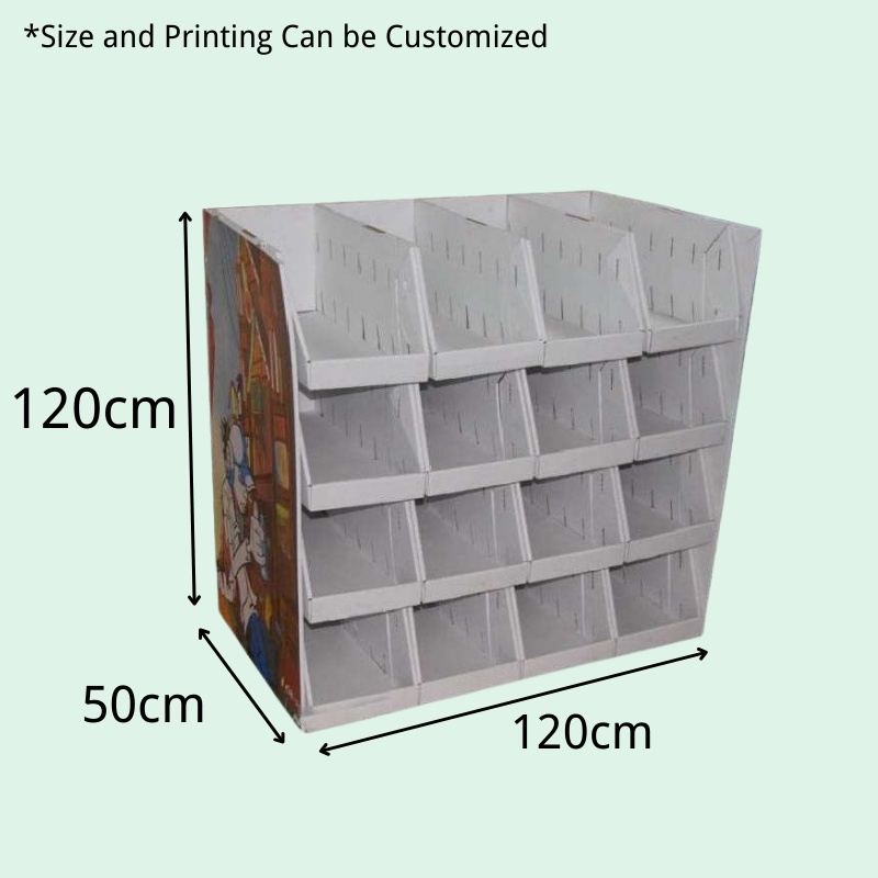 Pop Up Underwear Retail Tray Floor Cardboard Display , Promotion Attractive Cardboard Pallet Display For Shoes