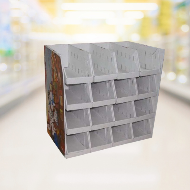 Pop Up Underwear Retail Tray Floor Cardboard Display , Promotion Attractive Cardboard Pallet Display For Shoes