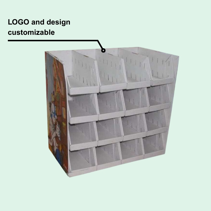 Pop Up Underwear Retail Tray Floor Cardboard Display , Promotion Attractive Cardboard Pallet Display For Shoes