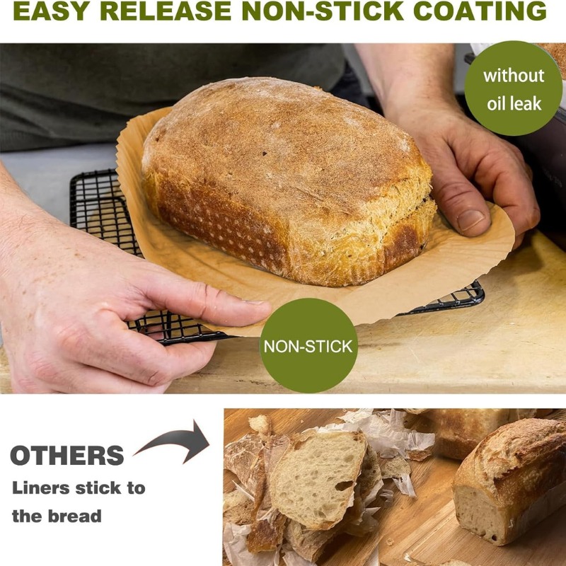 Wholesale Non-Stick Bread Loaf Pan 9x5 inch Parchment Liners for Baking - Holidaypac