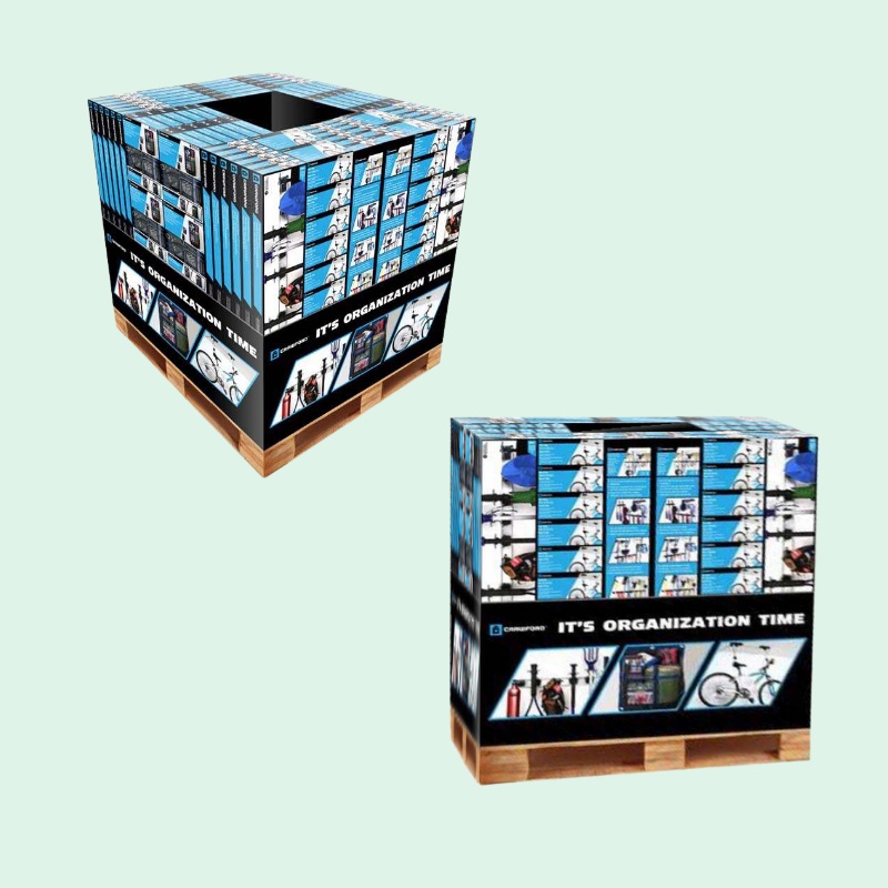 Custom 4 - Sided Cardboard Full Pallet Display for Storage-Holidaypac