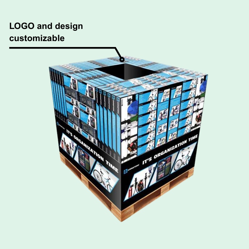 Custom 4 - Sided Cardboard Full Pallet Display for Storage-Holidaypac