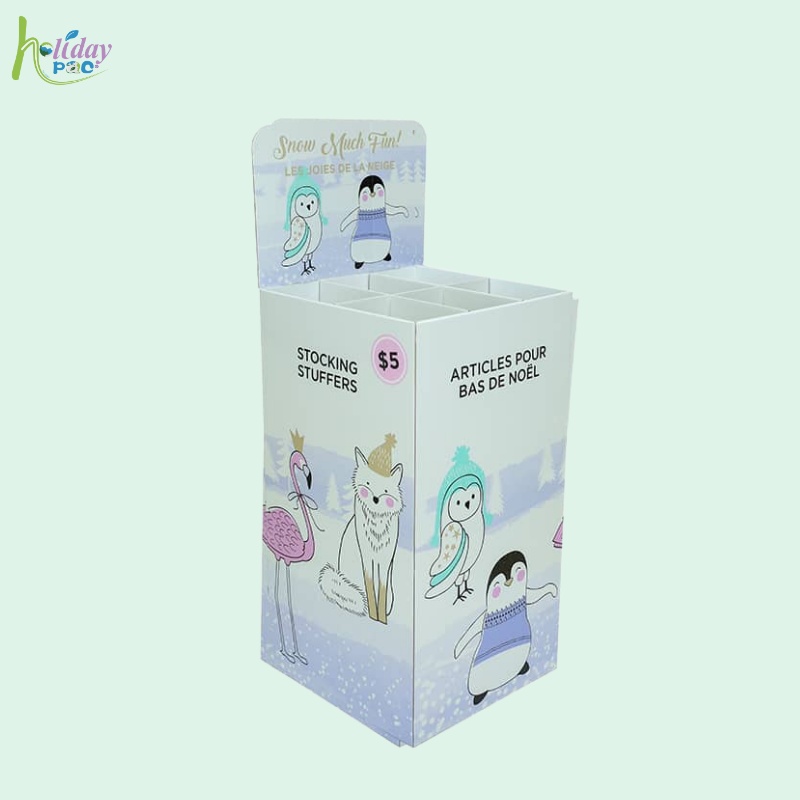 Custom Christmas Stocking Stuffers Pallet Display with Header-Holidaypac