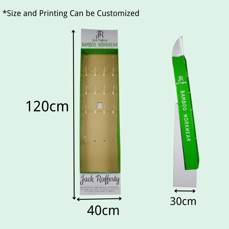 Custom Apparel Hook  Display with Header-Holidaypac