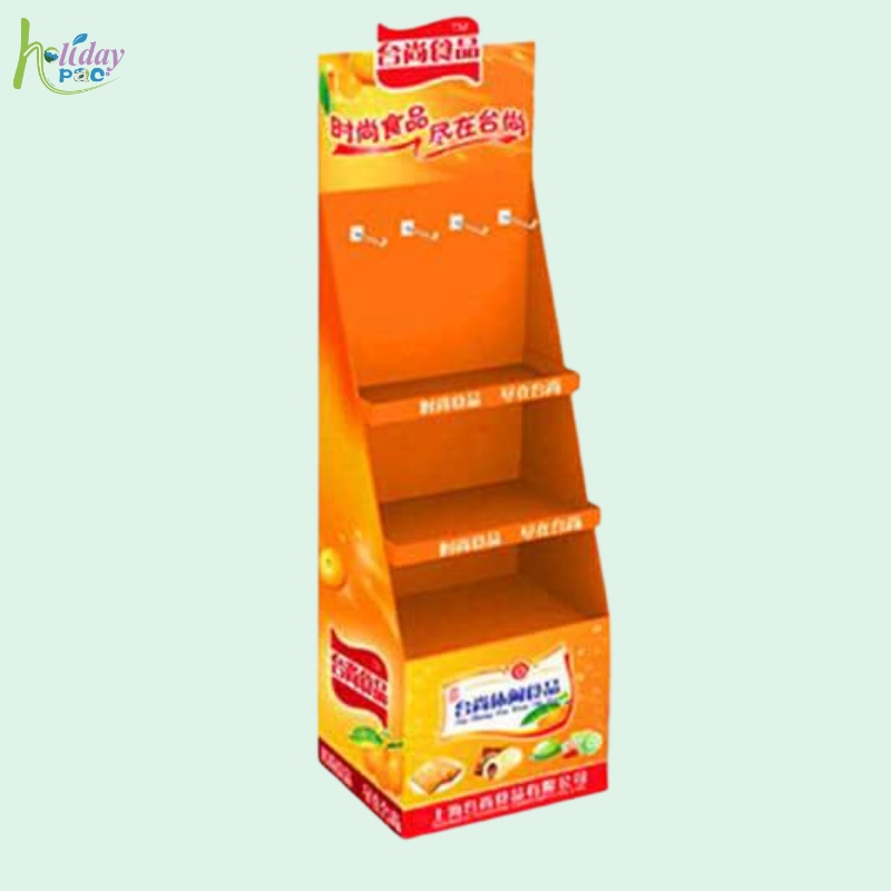 Custom 3-Tier Merchandising  Hooks Display for Chips-Holidaypac