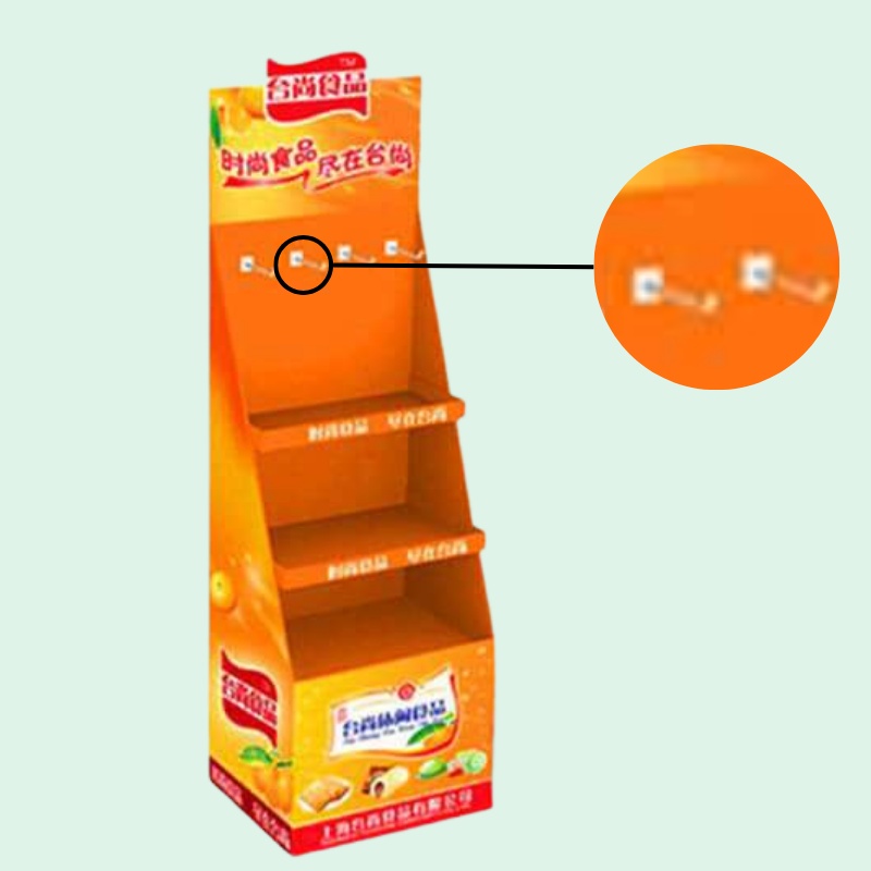 Custom 3-Tier Merchandising  Hooks Display for Chips-Holidaypac